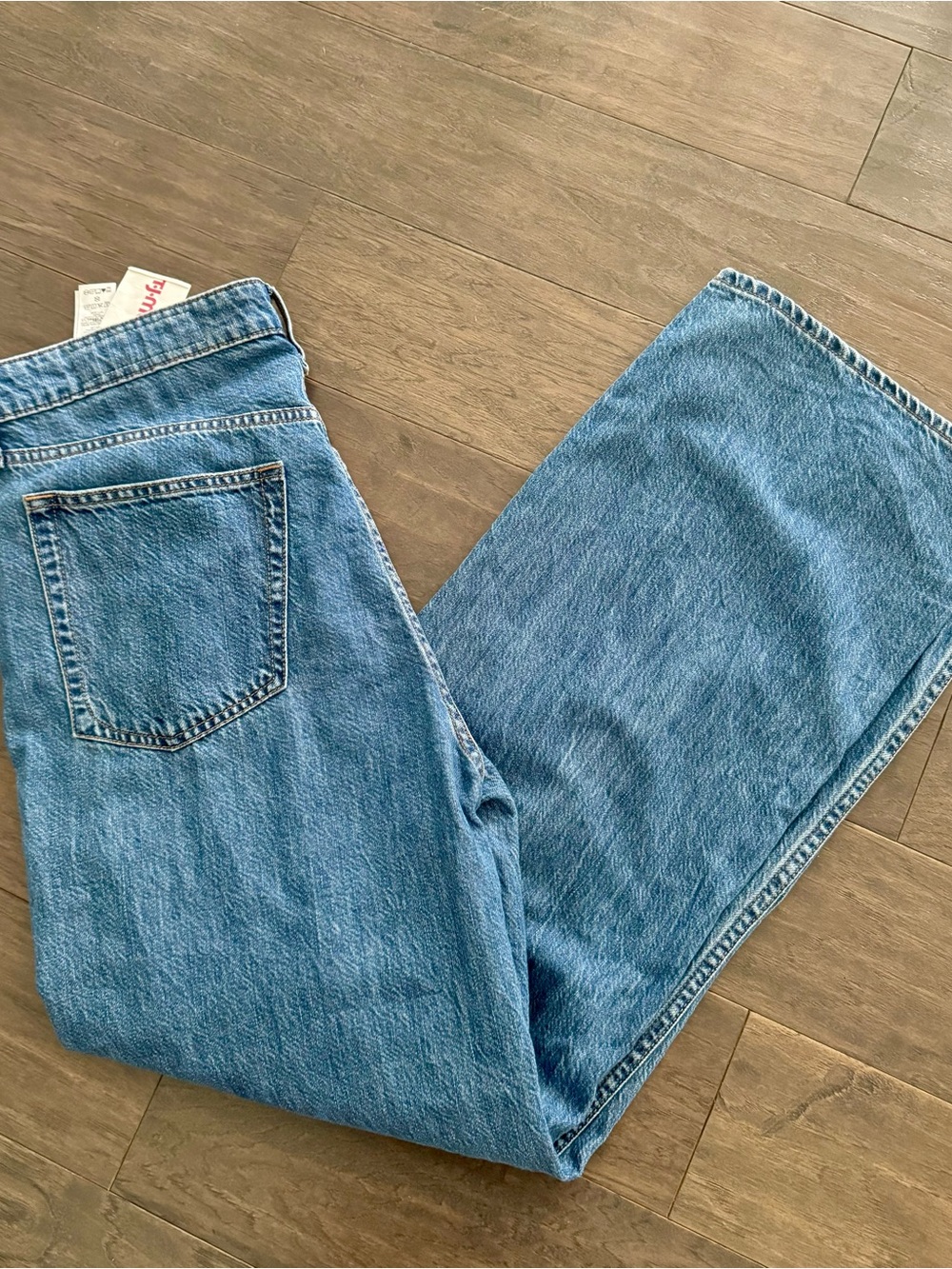 New rag & bone Sz 28 Lori mid-rise wide leg medium wash jeans
